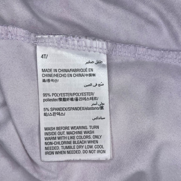 4T, cold shoulder, purple dress with gold glitter unicorn and butterflies, soft! - Picture 4 of 4